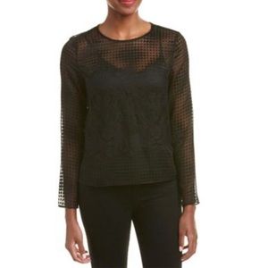 Chelsea and Walker NWT lace black blouse